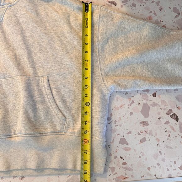 Abercrombie & Fitch Women's Essential Popover Hoodie in Light Gray | Size S/M - Picture 9 of 9
